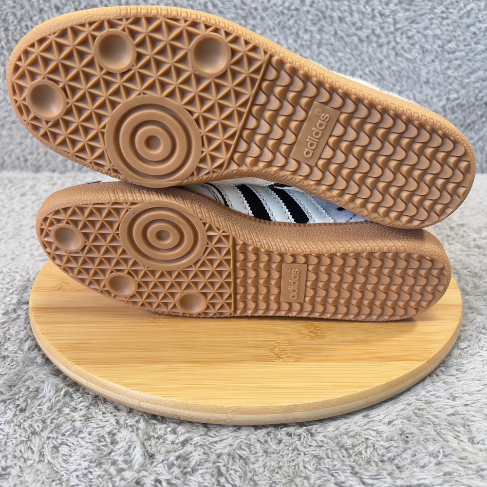 Adidas Samba Cow Print Sneakers Womans 7 White Brown Gum Athleisure NWOT JR1256 - Picture 7 of 9